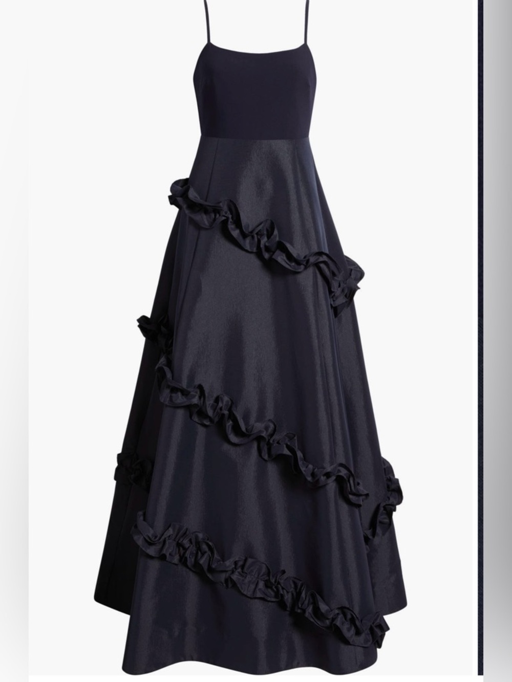 LIKELY - Alissa Ruffle Ballgown Navy Size 10 - Picture 4 of 16